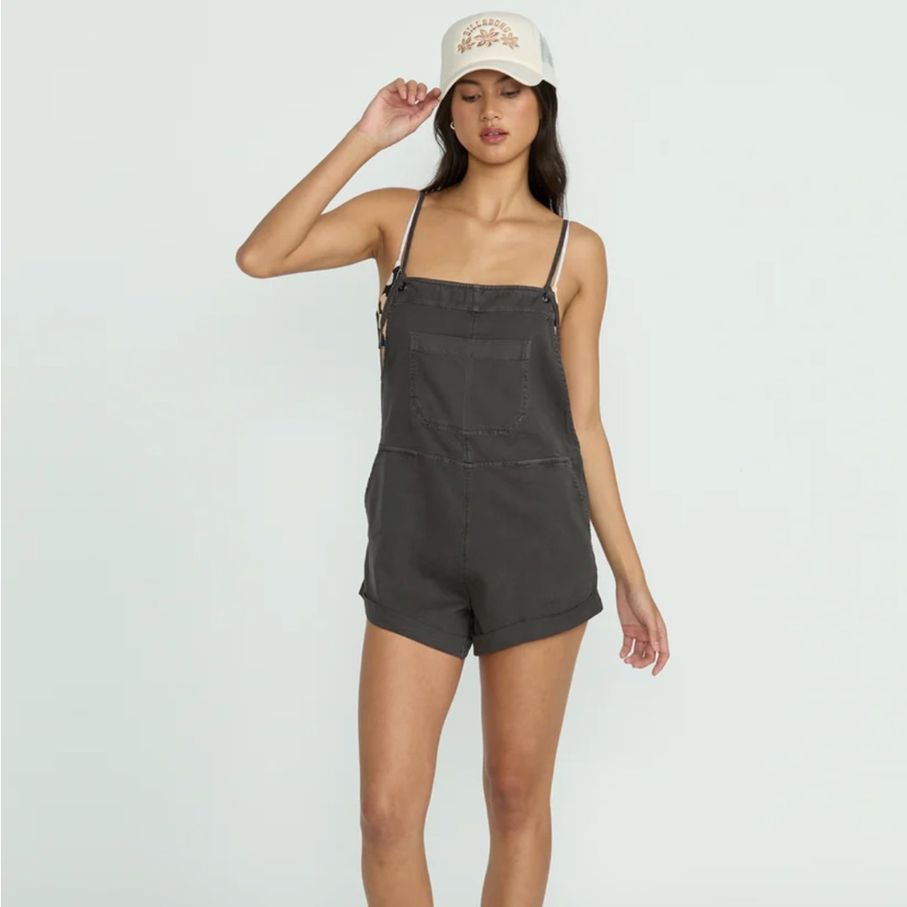 Billabong Gray Denim Overalls